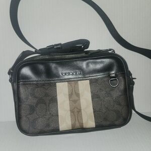 Coach C9965 Graham Crossbody in Blocked Signature Canvas with Varsity Stripe